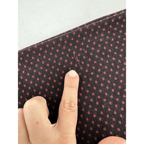 Michael Kors Pants Sz M Jegging Stretchy Ankle Skinny Polka Dot Pull On Burgendy - Picture 12 of 12